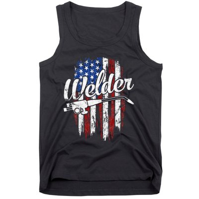 Welder American Flag Welding Gift Usa Patriotic Tank Top