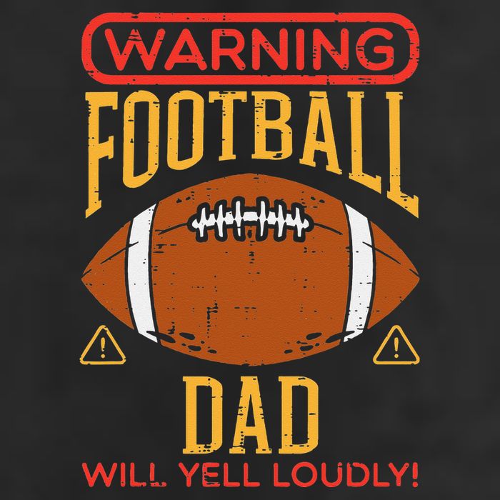 Warning American Football Dad Yell Funny Family Matching Cool Comfort Performance Bucket Hat
