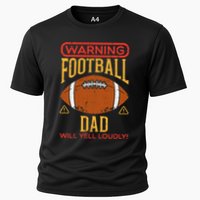 Warning American Football Dad Yell Funny Family Matching Cooling Performance Crew T-Shirt