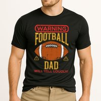 Warning American Football Dad Yell Funny Family Matching Cooling Performance Crew T-Shirt