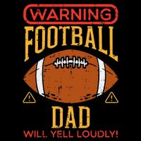 Warning American Football Dad Yell Funny Family Matching Visor