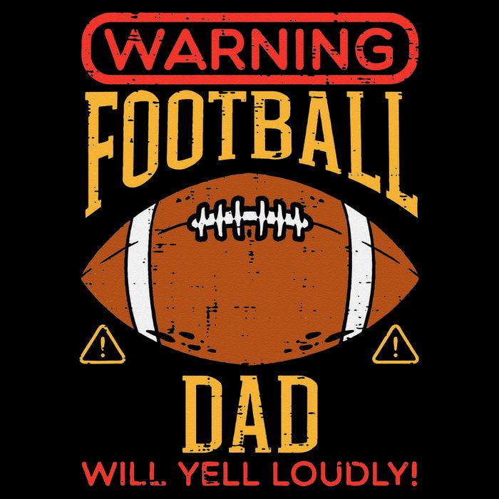 Warning American Football Dad Yell Funny Family Matching Visor