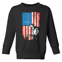 Welding American Flag Welder Fathers Day Design On Back Toddler Sweatshirt