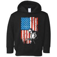 Welding American Flag Welder Fathers Day Design On Back Toddler Hoodie