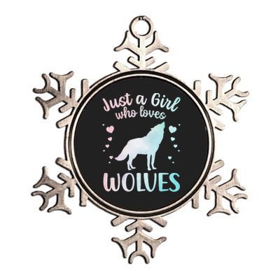 Wolves Art For Wolf Related Animal Wolf Lover Metallic Star Ornament