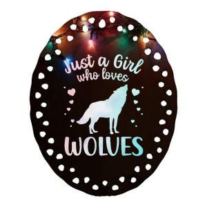 Wolves Art For Wolf Related Animal Wolf Lover Ceramic Oval Ornament