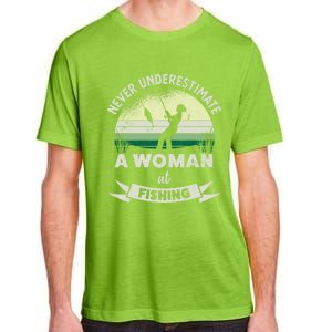 Wo At Fishing Funny Fisher Xmas Funny Gift Mom Gift Adult ChromaSoft Performance T-Shirt