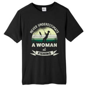 Wo At Fishing Funny Fisher Xmas Funny Gift Mom Gift Tall Fusion ChromaSoft Performance T-Shirt