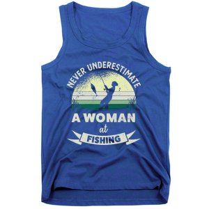 Wo At Fishing Funny Fisher Xmas Funny Gift Mom Gift Tank Top