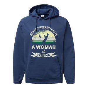 Wo At Fishing Funny Fisher Xmas Funny Gift Mom Gift Performance Fleece Hoodie