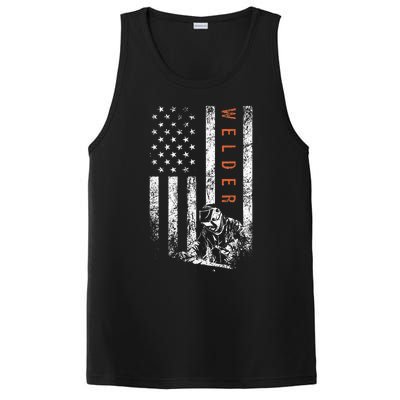 Welder American Flag Design Welding PosiCharge Competitor Tank