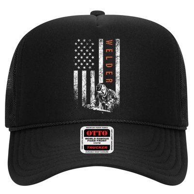 Welder American Flag Design Welding Trucker Hat