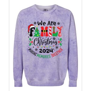 We Are Family Christmas 2024 Christmas Pajama Colorblast Crewneck Sweatshirt