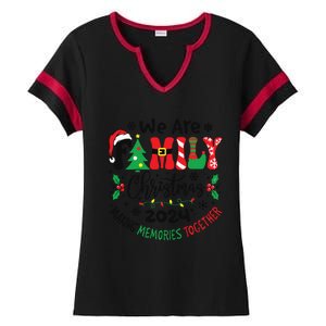 We Are Family Christmas 2024 Christmas Pajama Ladies Halftime Notch Neck Tee