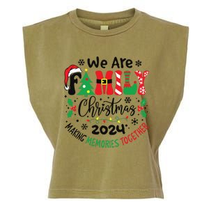 We Are Family Christmas 2024 Christmas Pajama Garment-Dyed Women's Muscle Tee