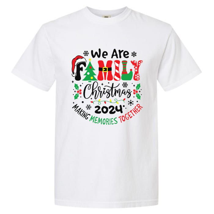 We Are Family Christmas 2024 Christmas Pajama Garment-Dyed Heavyweight T-Shirt