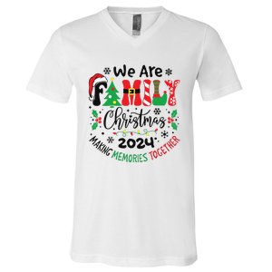 We Are Family Christmas 2024 Christmas Pajama V-Neck T-Shirt