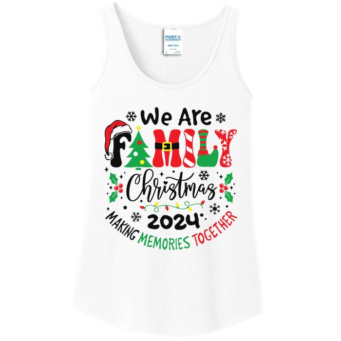 We Are Family Christmas 2024 Christmas Pajama Ladies Essential Tank