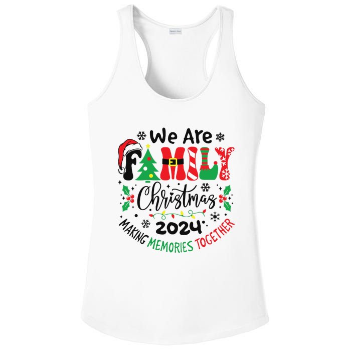 We Are Family Christmas 2024 Christmas Pajama Ladies PosiCharge Competitor Racerback Tank