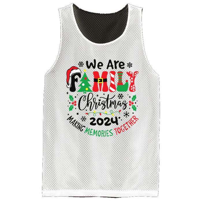 We Are Family Christmas 2024 Christmas Pajama Mesh Reversible Basketball Jersey Tank