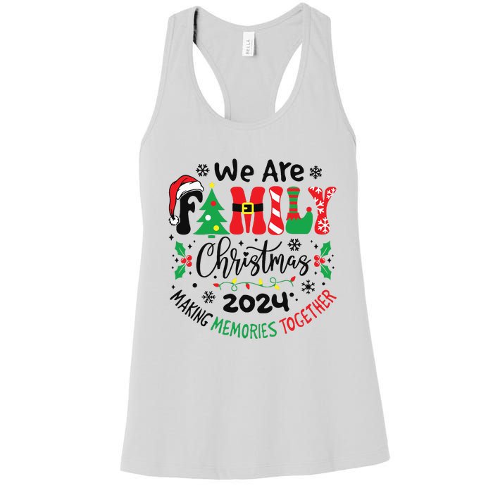 We Are Family Christmas 2024 Christmas Pajama Women's Racerback Tank