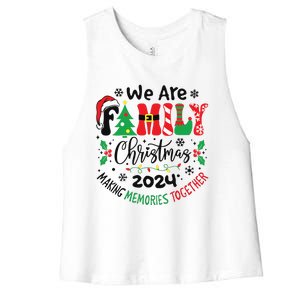 We Are Family Christmas 2024 Christmas Pajama Women's Racerback Cropped Tank