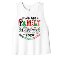 We Are Family Christmas 2024 Christmas Pajama Women's Racerback Cropped Tank