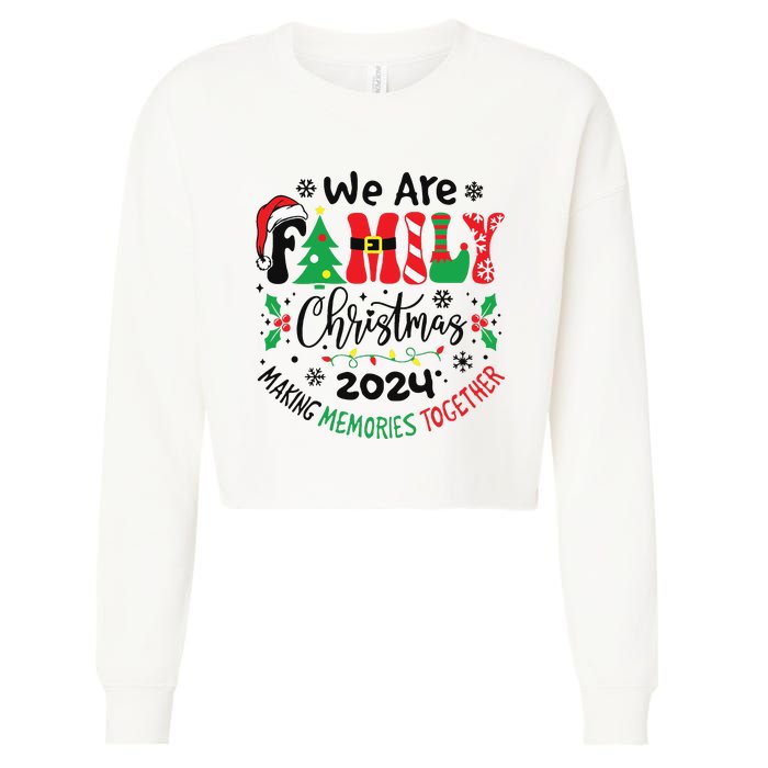 We Are Family Christmas 2024 Christmas Pajama Cropped Pullover Crew