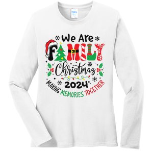 We Are Family Christmas 2024 Christmas Pajama Ladies Long Sleeve Shirt