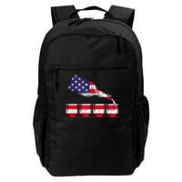 Whiskey American Flag Glasses 4th of July  USA Daily Commute Backpack