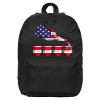 Whiskey American Flag Glasses 4th of July  USA 16 in Basic Backpack