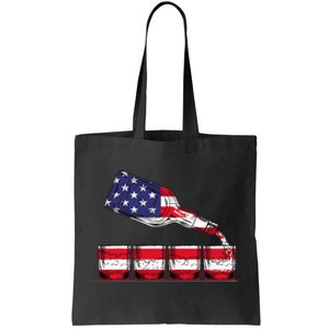 Whiskey American Flag Glasses 4th of July  USA Tote Bag