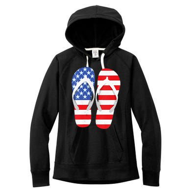 Womens American Flag Flip Flops Comfortable Slippers Flip Flops Women's Fleece Hoodie