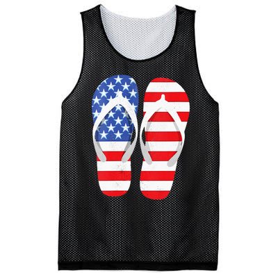 Womens American Flag Flip Flops Comfortable Slippers Flip Flops Mesh Reversible Basketball Jersey Tank