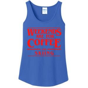 Weekends Are For Coffee And Skiing Weekend Skiers Gift Ladies Essential Tank