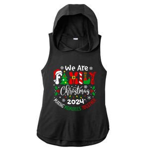 We Are Family Christmas 2024 Making Memories Together Xmas Gift Ladies PosiCharge Tri-Blend Wicking Draft Hoodie Tank