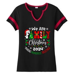 We Are Family Christmas 2024 Making Memories Together Xmas Gift Ladies Halftime Notch Neck Tee