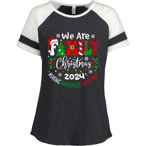 We Are Family Christmas 2024 Making Memories Together Xmas Gift Enza Ladies Jersey Colorblock Tee