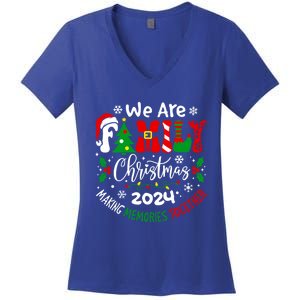 We Are Family Christmas 2024 Making Memories Together Xmas Gift Women's V-Neck T-Shirt