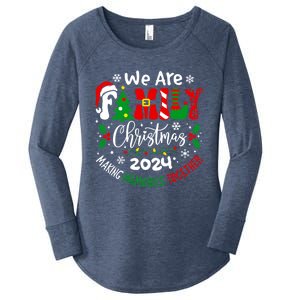 We Are Family Christmas 2024 Making Memories Together Xmas Gift Women's Perfect Tri Tunic Long Sleeve Shirt