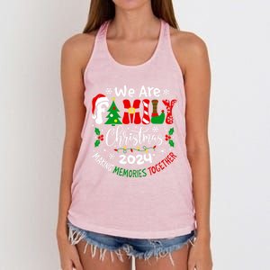 We Are Family Christmas 2024 Making Memories Together Xmas Gift Women's Knotted Racerback Tank