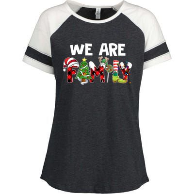 We Are Family Christmas Making Memories Together Xmas Pajama Gift Enza Ladies Jersey Colorblock Tee