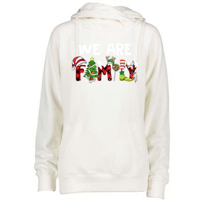 We Are Family Christmas Making Memories Together Xmas Pajama Gift Womens Funnel Neck Pullover Hood