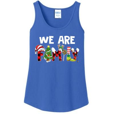 We Are Family Christmas Making Memories Together Xmas Pajama Gift Ladies Essential Tank