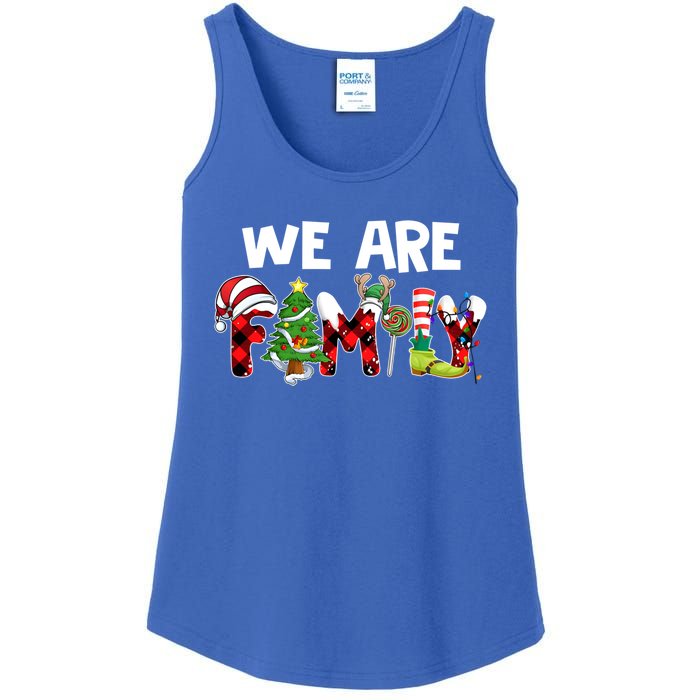 We Are Family Christmas Making Memories Together Xmas Pajama Gift Ladies Essential Tank