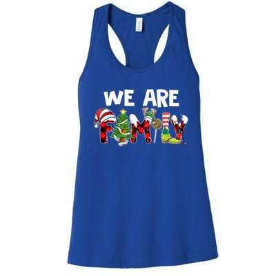 We Are Family Christmas Making Memories Together Xmas Pajama Gift Women's Racerback Tank