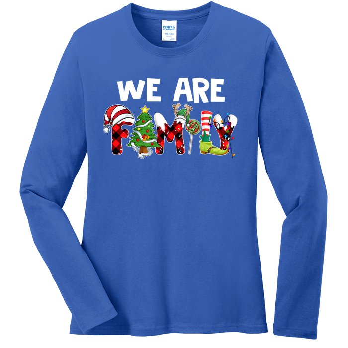 We Are Family Christmas Making Memories Together Xmas Pajama Gift Ladies Long Sleeve Shirt