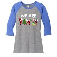 We Are Family Christmas Making Memories Together Xmas Pajama Gift Women's Tri-Blend 3/4-Sleeve Raglan Shirt