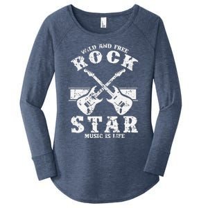 Wild And Free Rock Star Women's Perfect Tri Tunic Long Sleeve Shirt