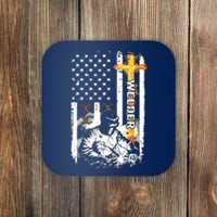 Welder American Flag Welding Fusing Material Funny Technical Coaster